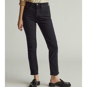 Everlane Women's Sz 29 Crop The Original Cheeky Jean Tumbled Black